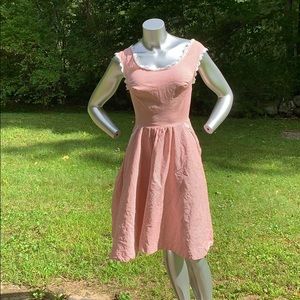 Unique Vintage x Barbie Pink Gingham Dress Lg